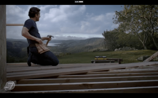 Derek building a deck on Grey's Anatomy